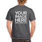 Dark Gray Men's T-Shirt - customised with image on back 