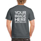 Gray Men's T-Shirt - customised with image on back 