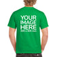 Green Men's T-Shirt - customised with image on back 