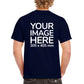 Dark Blue Men's T-Shirt - customised with image on back 