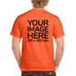 Orange Men's T-Shirt - customised with image on back 