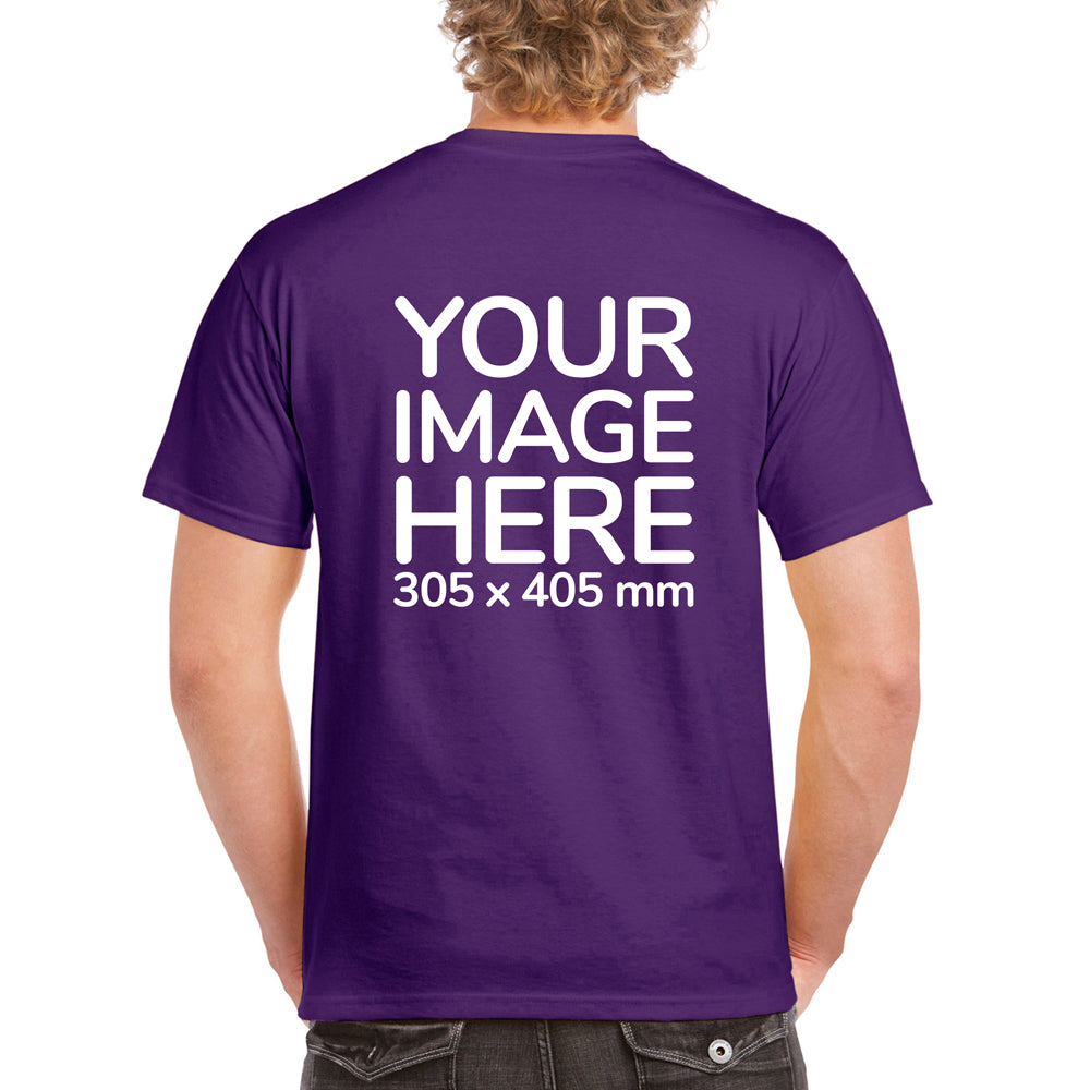 Purple Men's T-Shirt - customised with image on back
