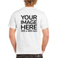 White Men's T-Shirt - customised with image on back 