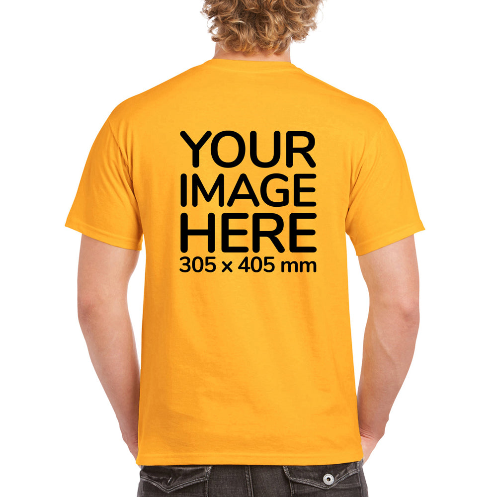 Yellow Men's T-Shirt - customised with image on back