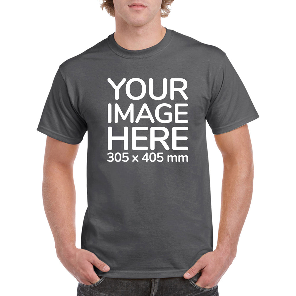 Gray Men's T-Shirt - customised with image on front side