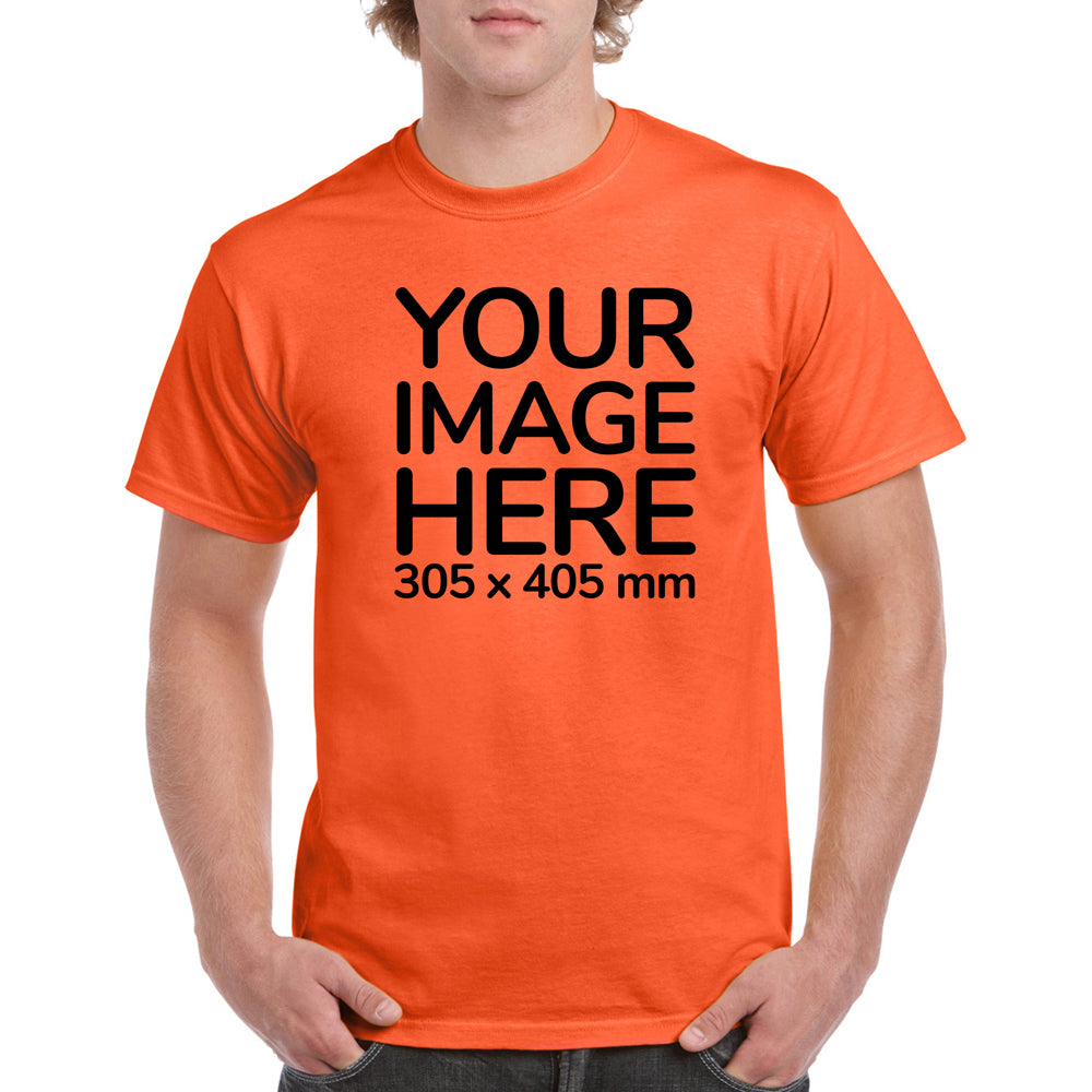 Orange Men's T-Shirt - customised with image on front side