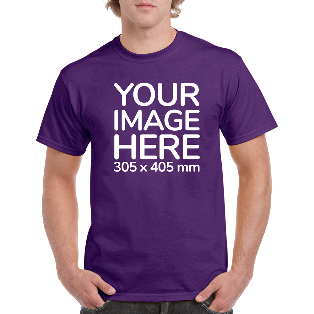 Purple Men's T-Shirt - customised with image on front side