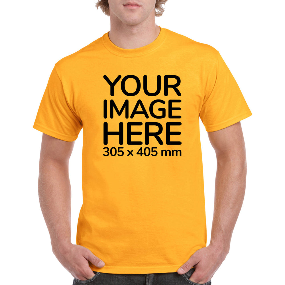 Yellow Men's T-Shirt - customised with image on front side