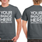 Gray Men's T-Shirt - customised with image on front and back