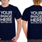 Navy Blue Men's T-Shirt - customised with image on front and back