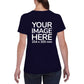 Black Custom Women's T-Shirt - personalised with image printed on back side