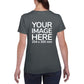 Charcoal Custom Women's T-Shirt - personalised with image printed on back side