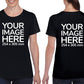 Black Custom Women's T-Shirt - personalised with image printed on front and back side