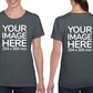 Charcoal Custom Women's T-Shirt - personalised with image printed on front and back side