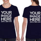 Navy Blue Custom Women's T-Shirt - personalised with image printed on front and back side
