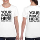 White Custom Women's T-Shirt - personalised with image printed on front and back side
