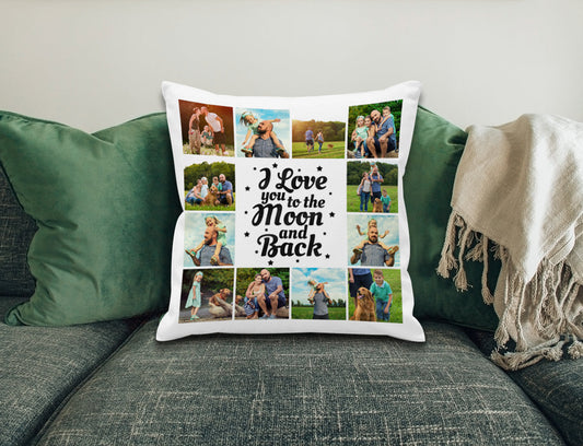 Customised Cushion Cover with collage of photos and motivational text