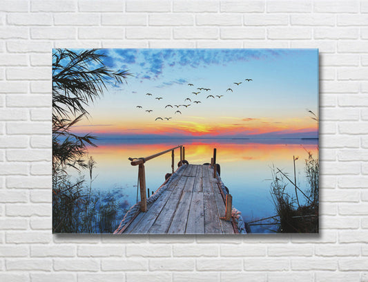 Scenery Photo printed on Glass Prints hanging on the wall 