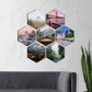 Wall Photo Gallery of seven Hexagon Photo Tiles