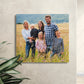 Square Metal Print with family image