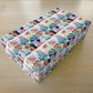 Present wrapped in with Personalised Gift Wrap showing collage of images