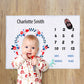 Personalised Baby Blanket with name and birthdate for pictures with baby.  Beautiful Newborn Blankets can be easily ordered at Diamond Photo.