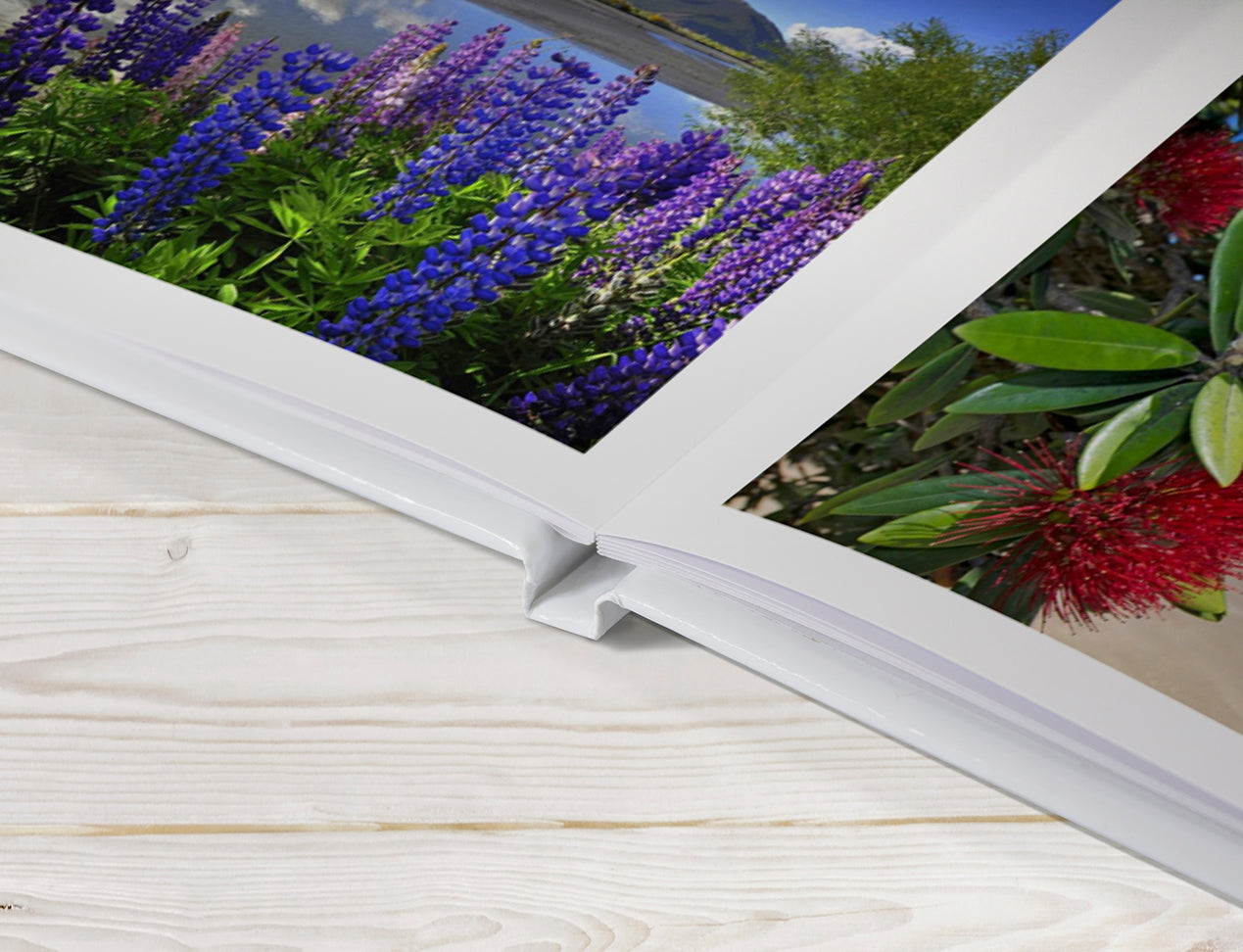 Angle shot of Seamless Hard Cover Layflat Photo Book - Standard