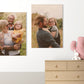 Collection of Family Pictures printed on Wood and hanging on the wall